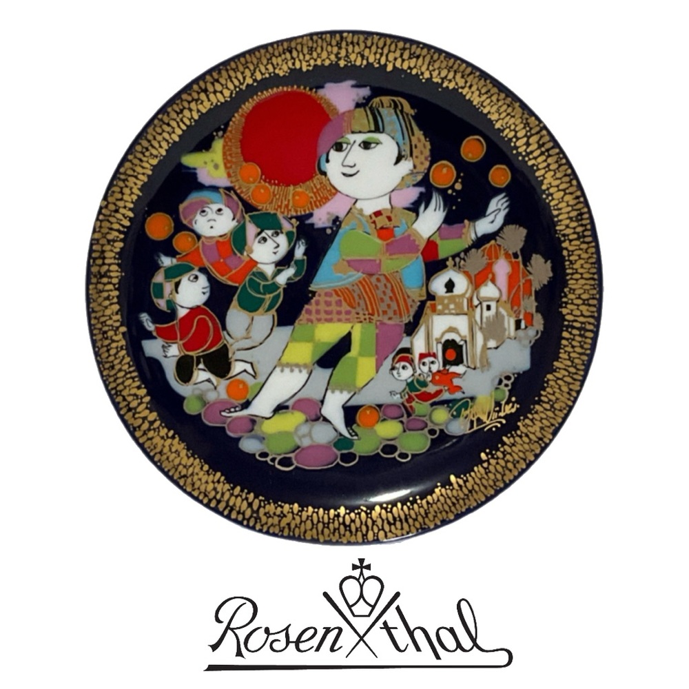 Rosenthal Plate - Aladdin and the Magic Lamp - Playing with Street Urchins